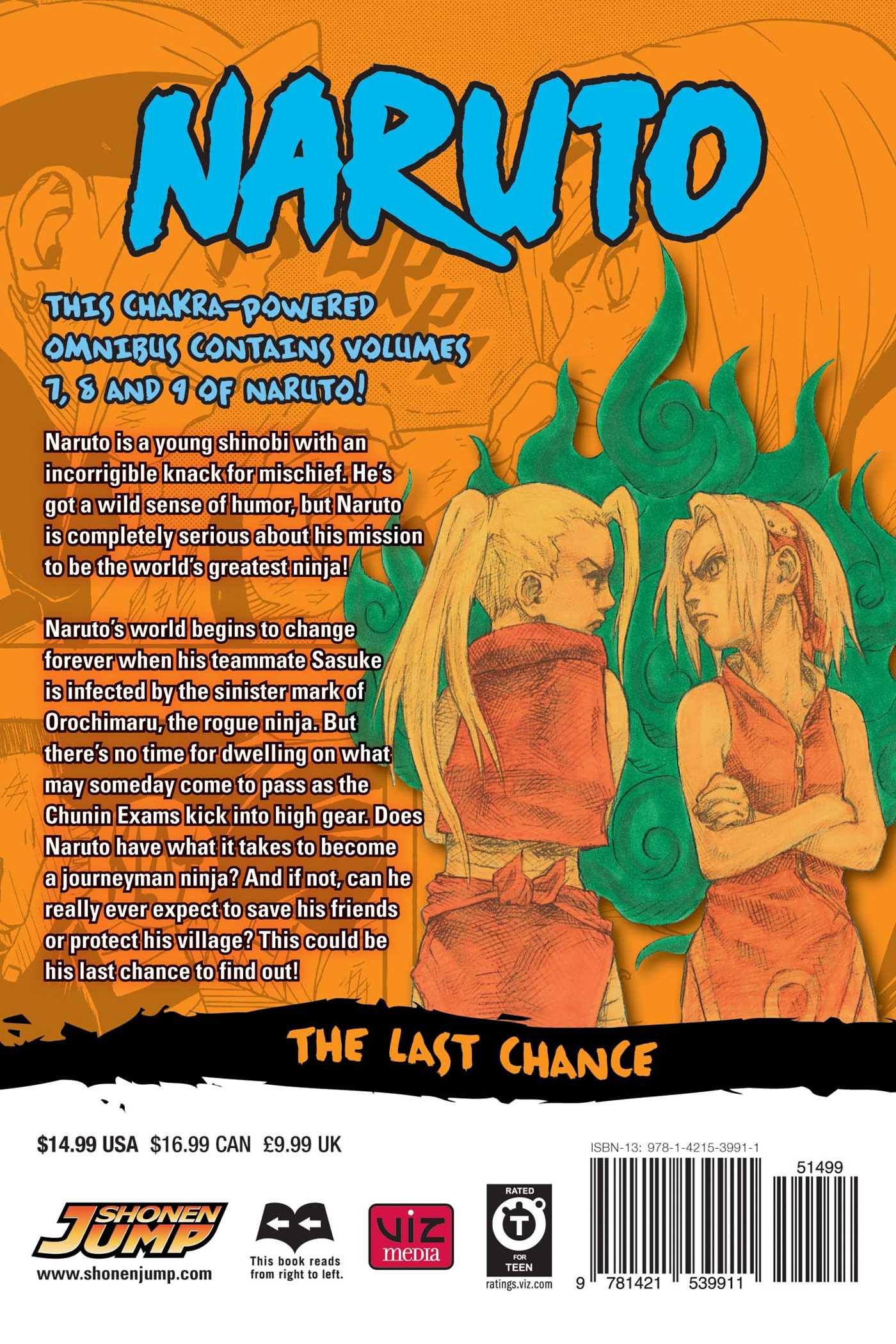 Back Cover of Naruto 3 in 1 Edition Vol. 3