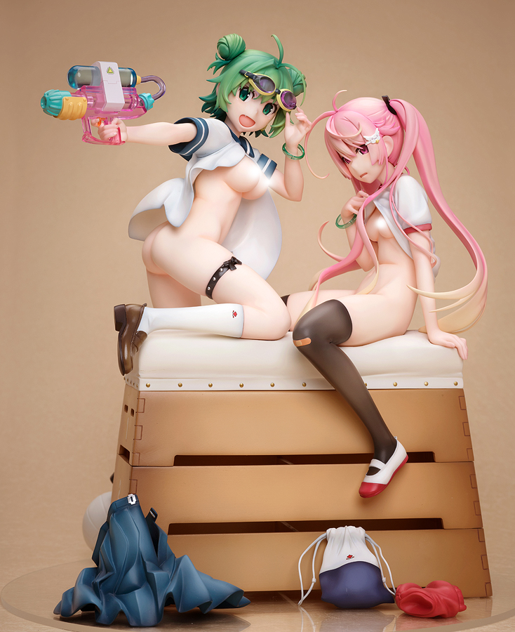 Native - Illustration Original - Poyoyon♥Rock's Midori & Pink Sukumizu 1/7 Scale Statue - Image 13