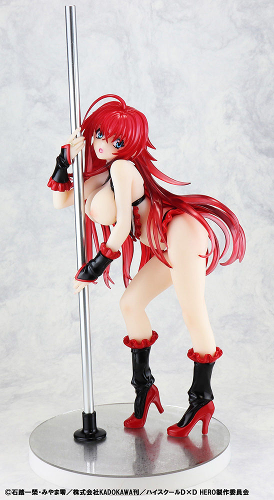 Kaitendoh - High School DxD - Rias Gremory Pole Dance Ver. Black Color 1/6 Scale Statue - Image 7